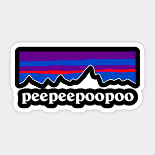 Peepeepoopoo Outdoors Funny Sticker